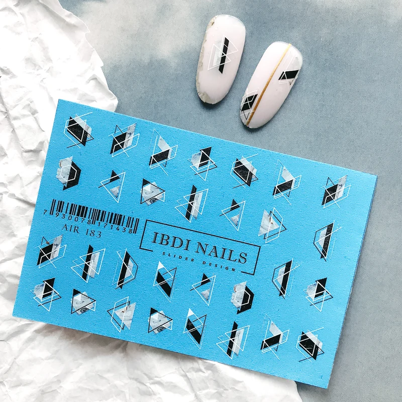 IBDI Geometric nail decals / sliders #Air 183