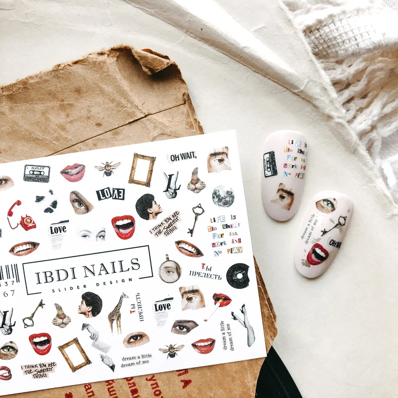 IBDI Pop art nail decals / sliders #Colorful 67