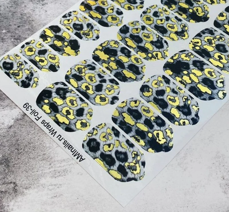 Nagelfolie 39 Foil Nail Wraps für Maniküre AMINAILS