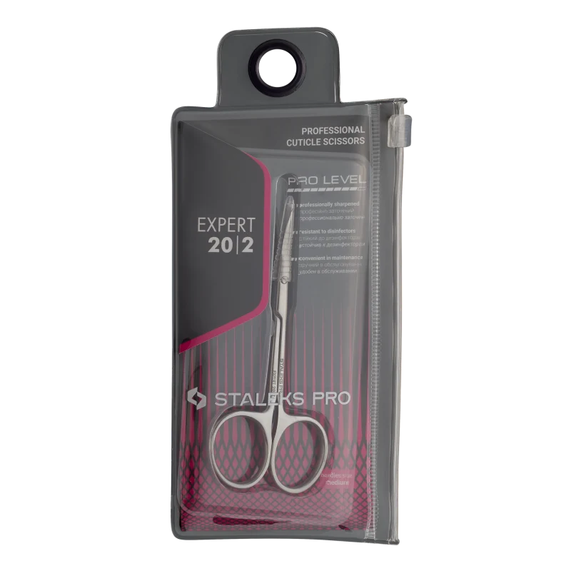 STALEKS PRO Expert 20 cuticle nail scissors, manicure nail tools, cuticle cutter SE-20/2