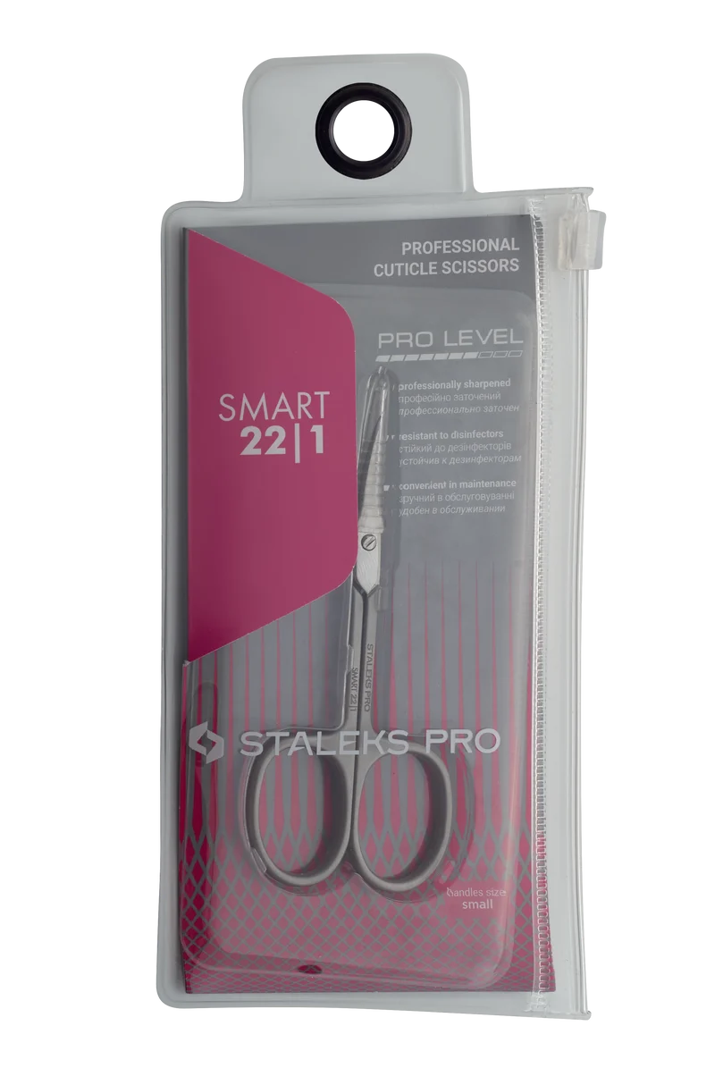 STALEKS PRO Smart 22 cuticle nail scissors, manicure nail tools, cuticle cutter SS-22-1