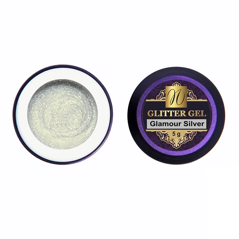 Glitter Gel "Glamour Silver" 5ml (TPO/HEMA-free)