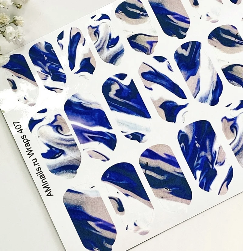 Nagelfolie 407 Nail Wraps für Maniküre AMINAILS
