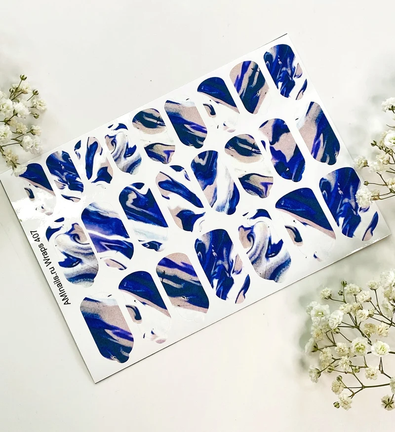 Nagelfolie 407 Nail Wraps für Maniküre AMINAILS