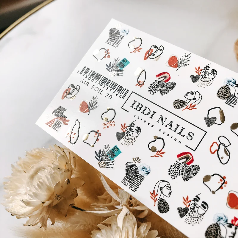 IBDI Abstract geometric nail decals / sliders AIR FOIL 20