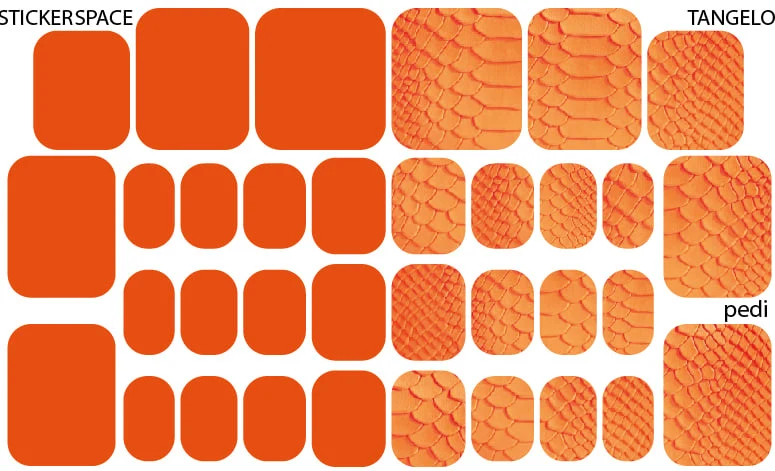 TANGELO - PEDIKÜRE Nail Wraps StickerSpace
