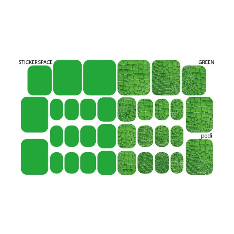 Green - PEDIKÜRE Nail Wraps StickerSpace