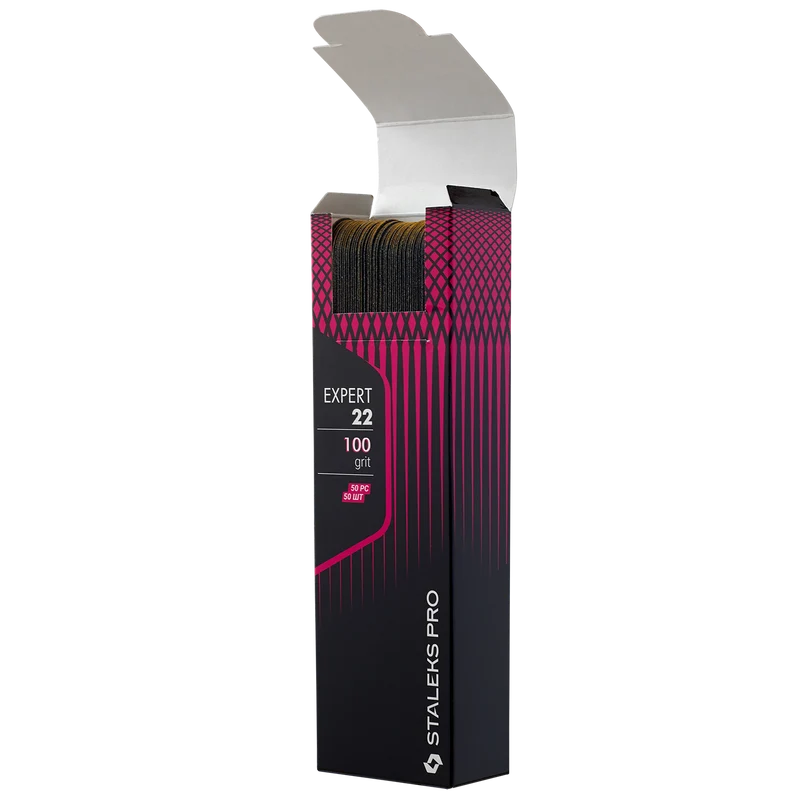 STALEKS PRO Reusable file 50 pack, 100, 180, 240 grit, Straight base required, manicure nail tools