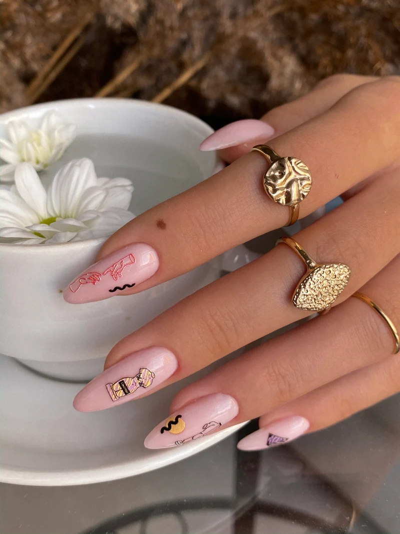 IBDI Fun and cool nail decals / sliders #Colorful 66