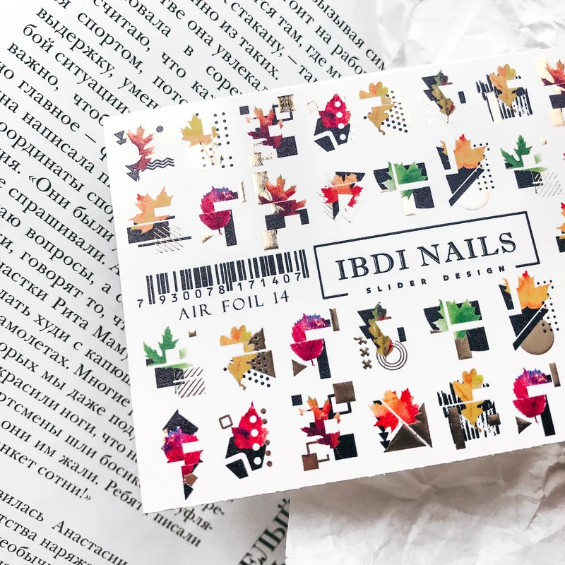 IBDI Abstract nail decals / sliders #Air foil 14