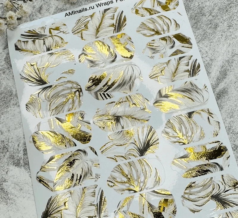 Nagelfolie 22 Foil Nail Wraps für Maniküre AMINAILS