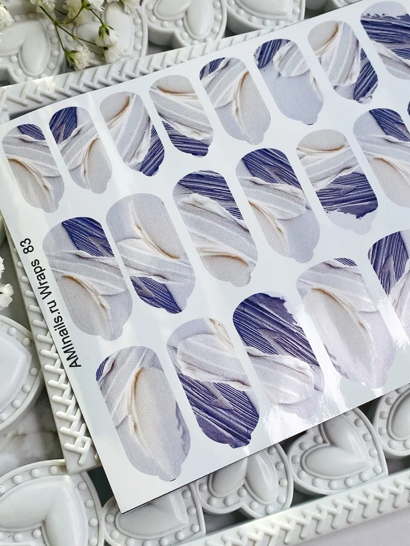 Nagelfolie 83 Nail Wraps für Maniküre AMINAILS
