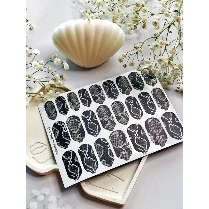Nagelfolie 13 Nail Wraps für Maniküre AMINAILS