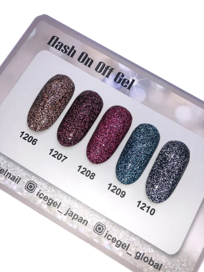 ICEGEL Flash on / off gel polish 1206-1210