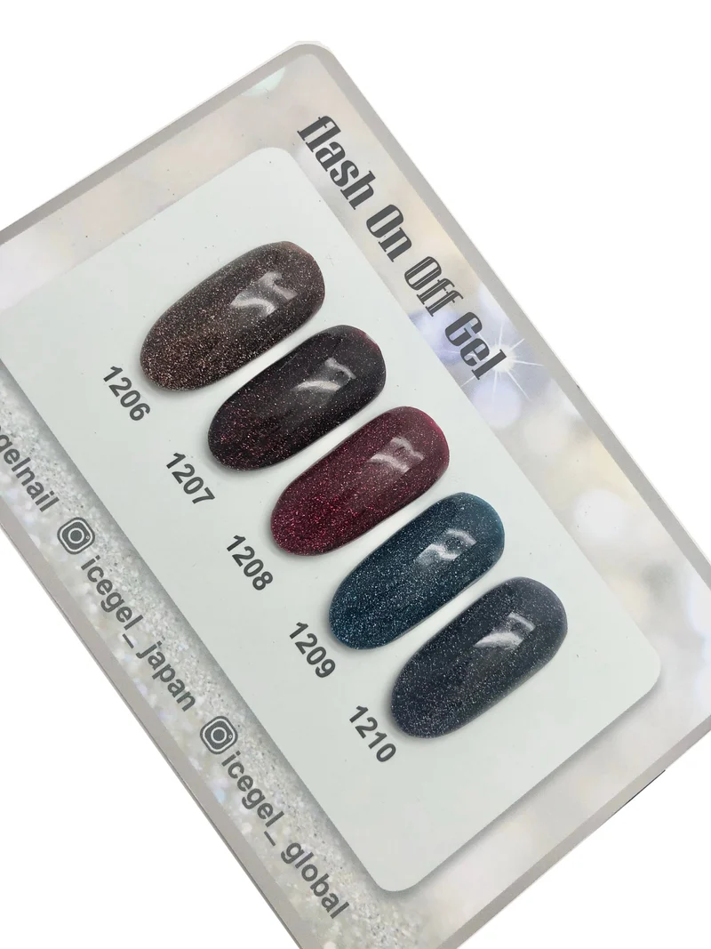 ICEGEL Flash on / off gel polish 1206-1210