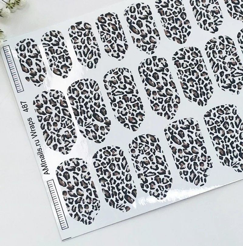 Nagelfolie 487 Nail Wraps für Maniküre AMINAILS