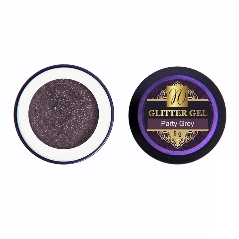 Glitter Gel "Party Grey" 5ml (TPO/HEMA-free)