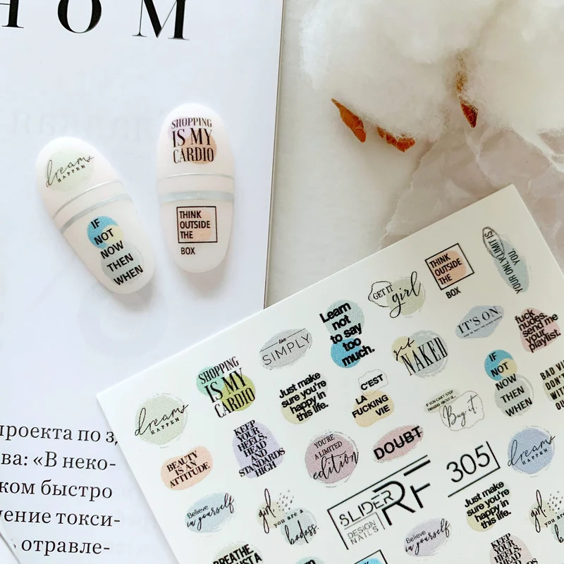 Slider.RF Word nail decals / sliders 305