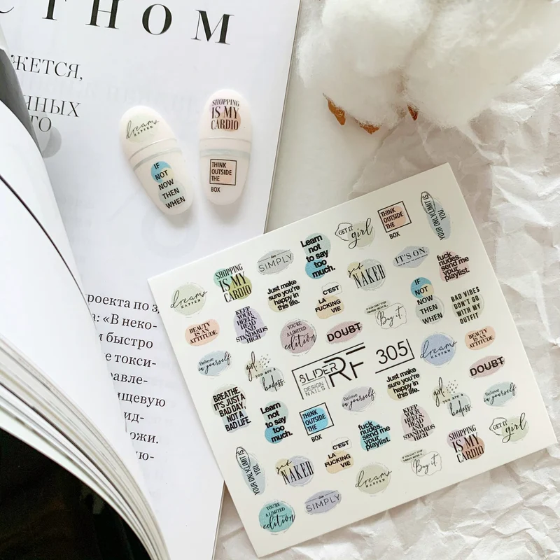 Slider.RF Word nail decals / sliders 305