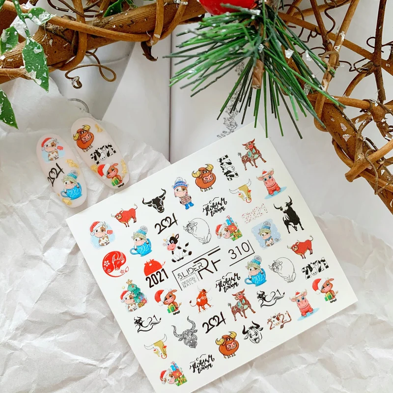 Slider.RF Year of the Bull nail decals / sliders 310