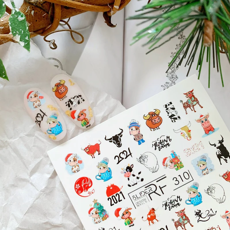 Slider.RF Year of the Bull nail decals / sliders 310