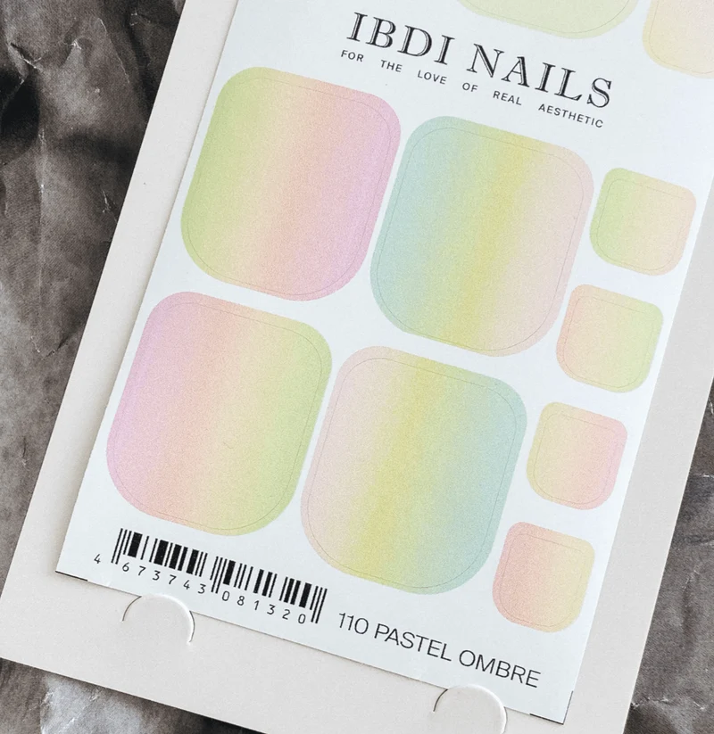 110 PASTEL OMBRE - PEDIKÜRE Nail Wraps IBDI Nails
