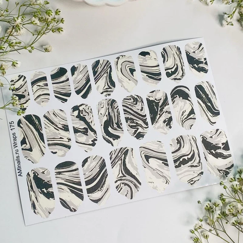 Nagelfolie 175 Nail Wraps für Maniküre AMINAILS