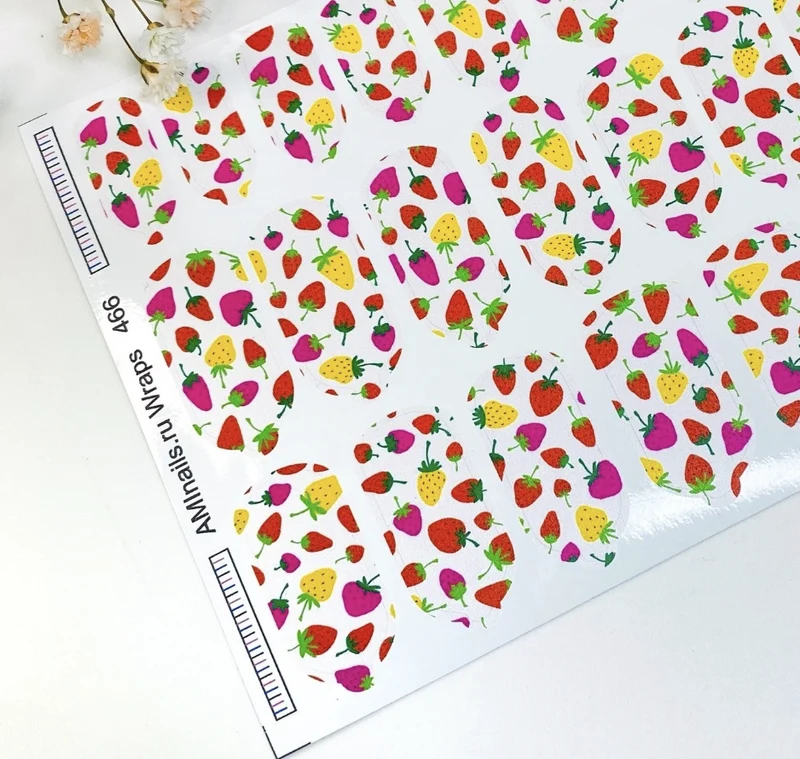 Nagelfolie 466 Nail Wraps für Maniküre AMINAILS