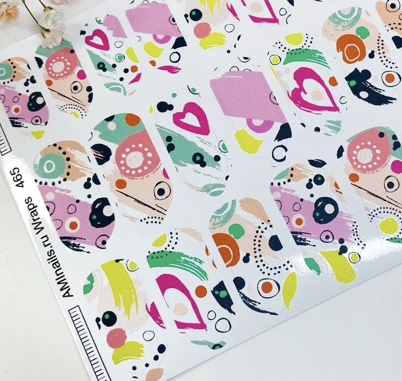 Nagelfolie 465 Nail Wraps für Maniküre AMINAILS
