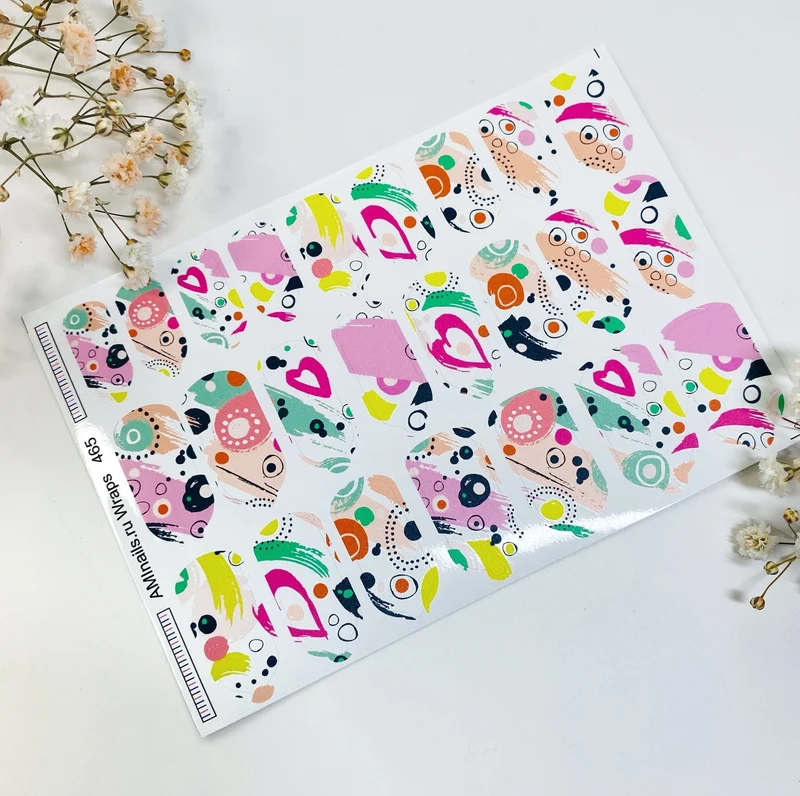 Nagelfolie 465 Nail Wraps für Maniküre AMINAILS