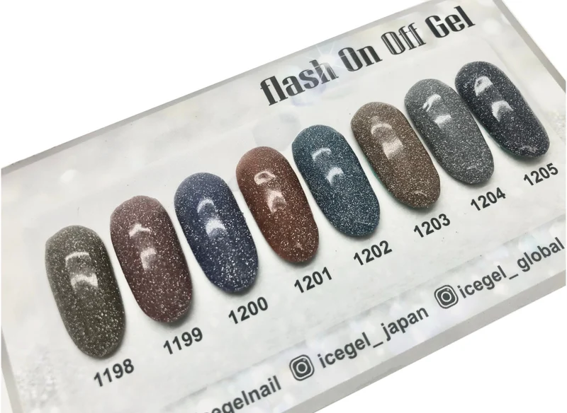 ICEGEL Flash on / off gel polish 1198-1205