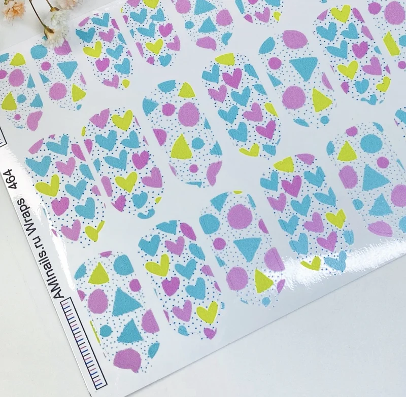 Nagelfolie 464 Nail Wraps für Maniküre AMINAILS