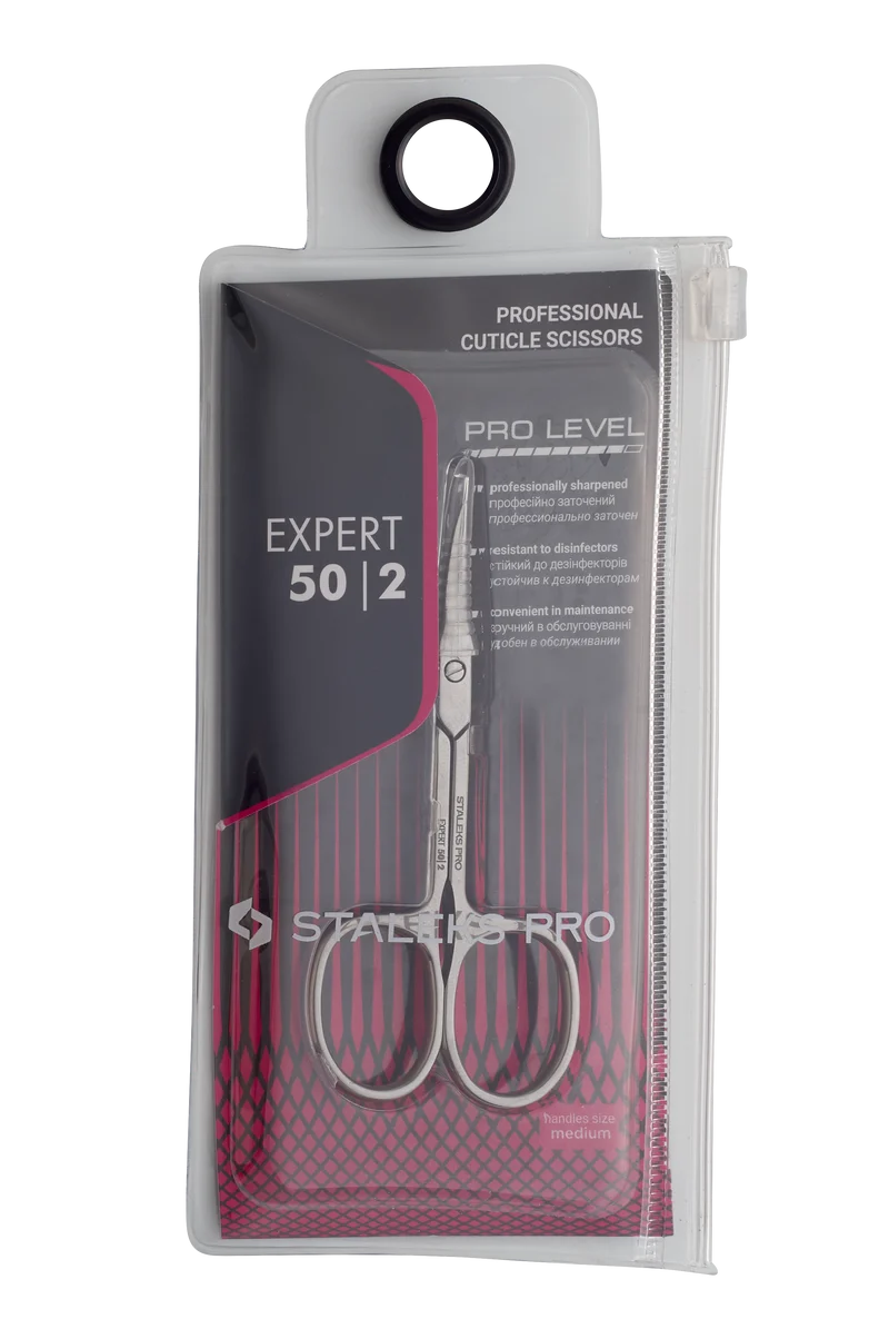 STALEKS PRO Expert 50 cuticle scissors, manicure nail tools, cuticle cutter SE-50-2