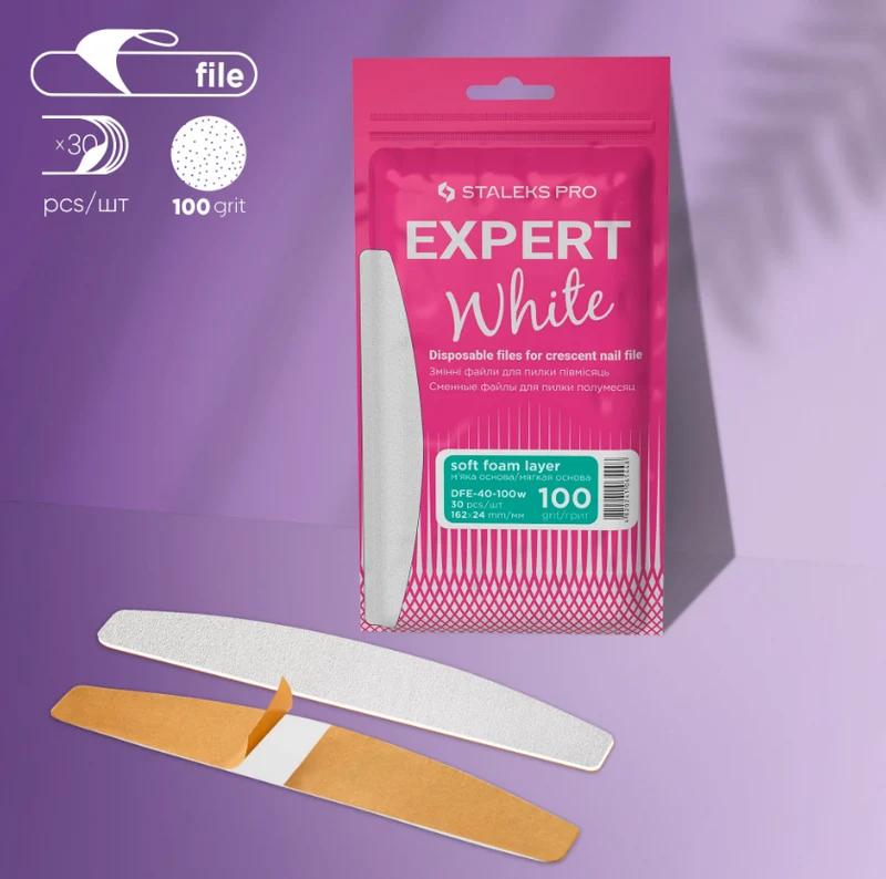 30 x Ersatzfeile WHITE SOFT BASE (DFE-40) für Untersatz MBE-40 STALEKS