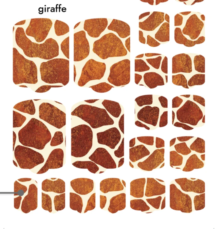 Nagelfolie Giraffe - PEDIKÜRE Nail Wraps by Provocative Nails