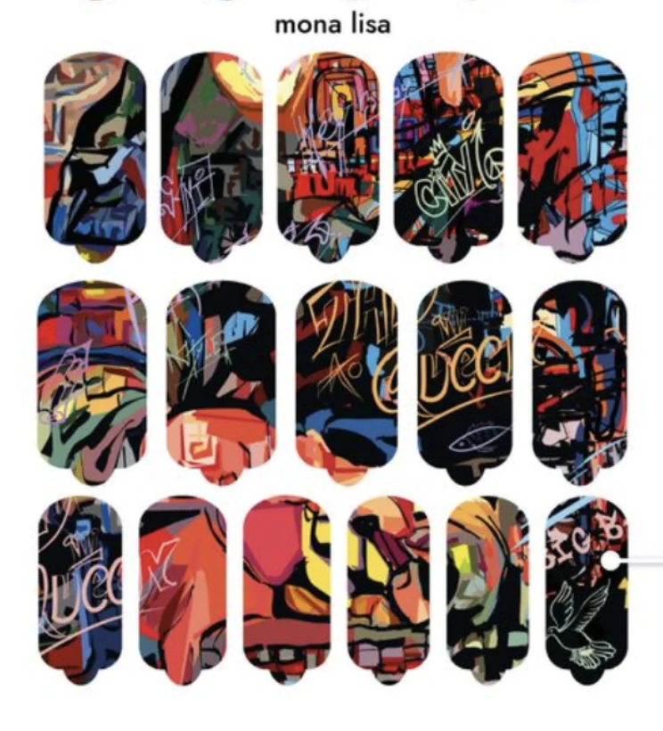Nagelfolie Mon lisa - Nail Wraps by provocative nails & safinailstudio