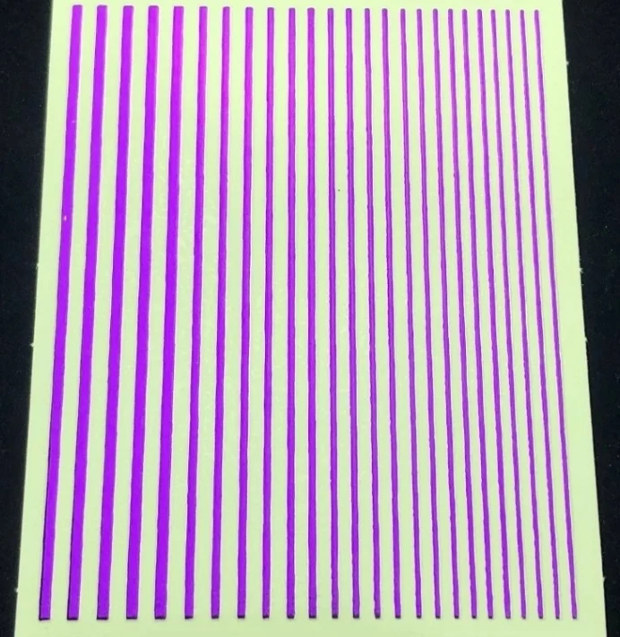 Sticker dehnbare Streifen metallic-lila