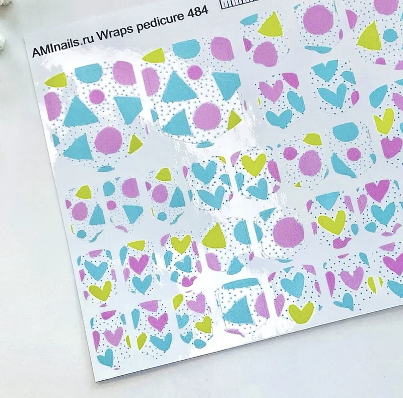 Nagelfolie 484 Nail Wraps für Pediküre AMINAILS