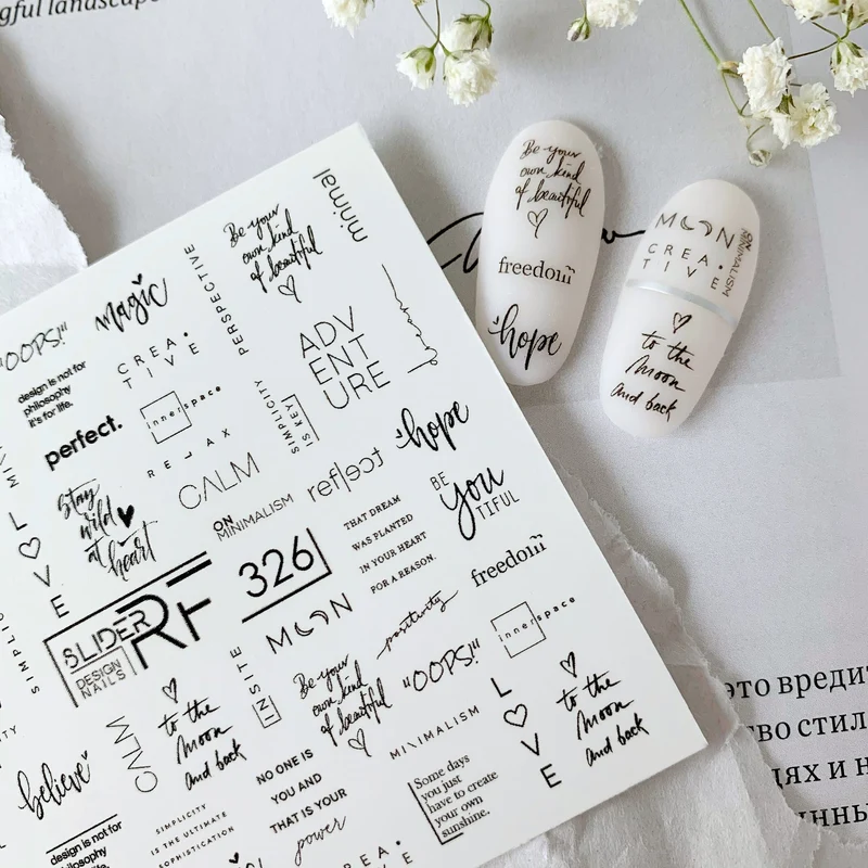 Slider.RF Word nail decals / sliders 326