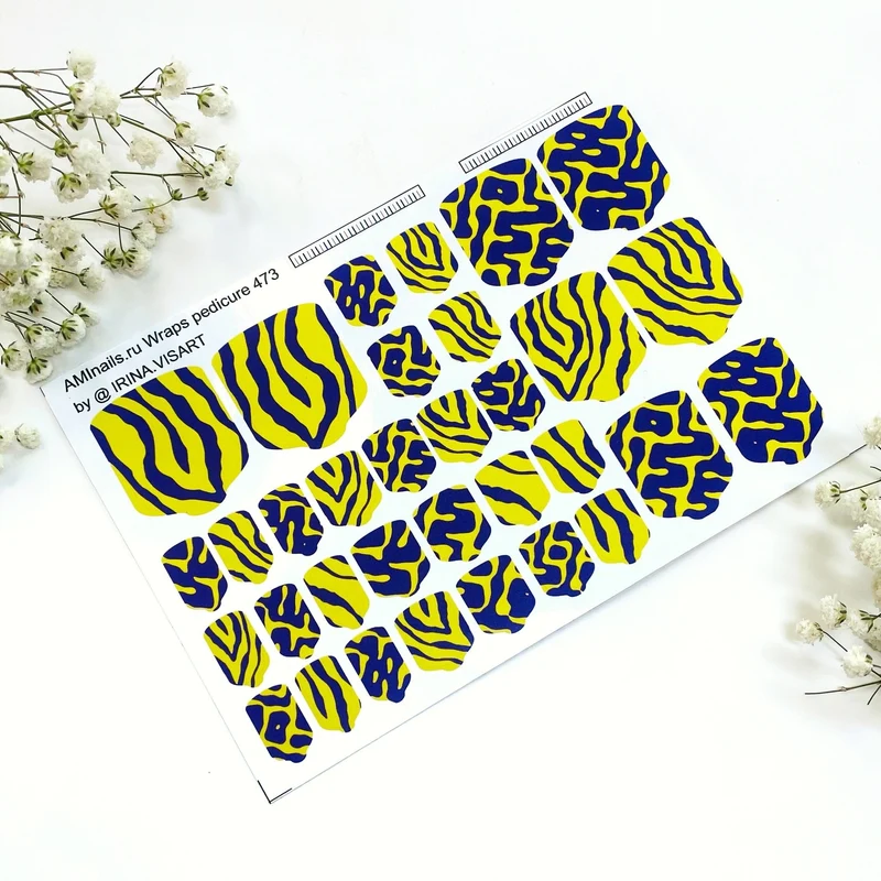 Nagelfolie 473 Nail Wraps für Pediküre AMINAILS