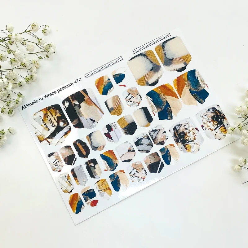 Nagelfolie 470 Nail Wraps für Pediküre AMINAILS