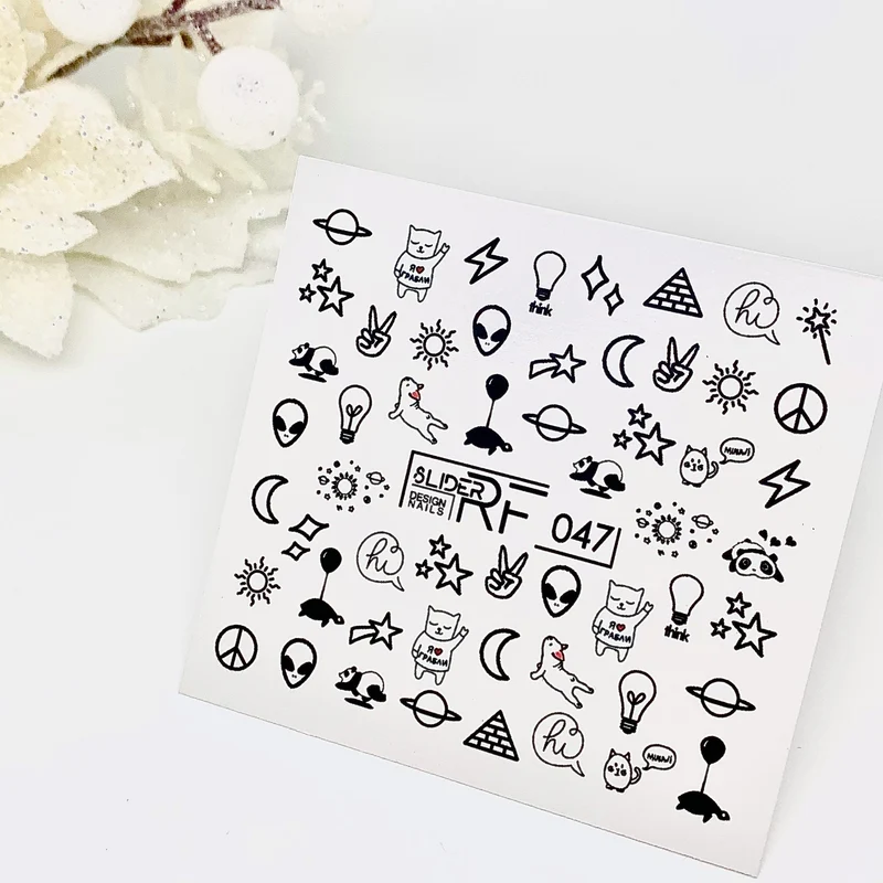 Slider.RF Alien and space nail decals / sliders 047