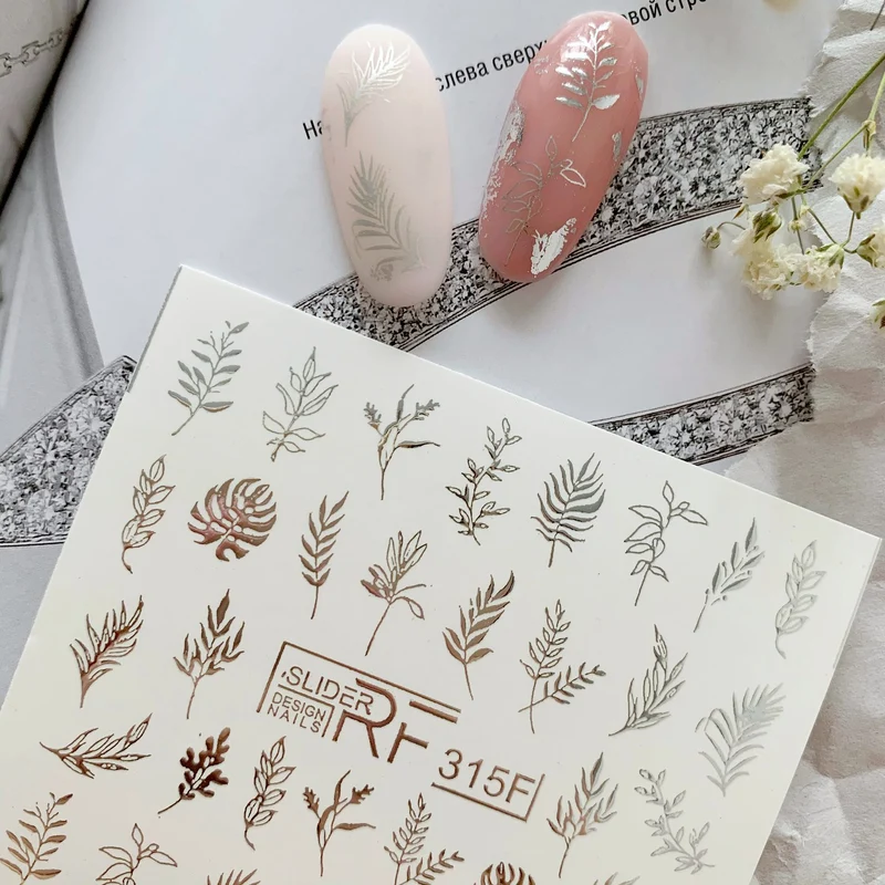 Slider.RF Foil leaf nail decals / sliders 315F