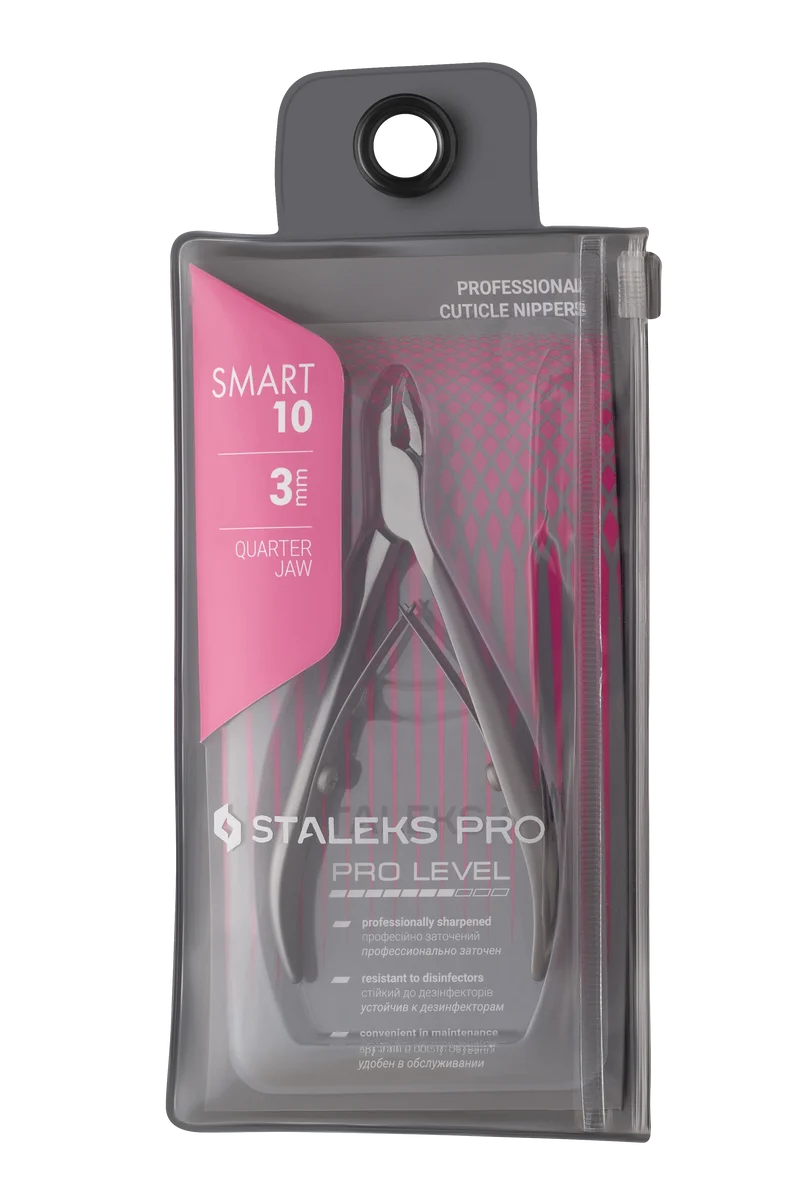 STALEKS PRO Smart 10 cuticle nipper 3mm working part, manicure nail tools, cuticle cutter NS-10-3
