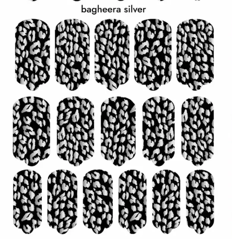 Nagelfolie Bagheera Silver - Nail Wraps by Provocative Nails