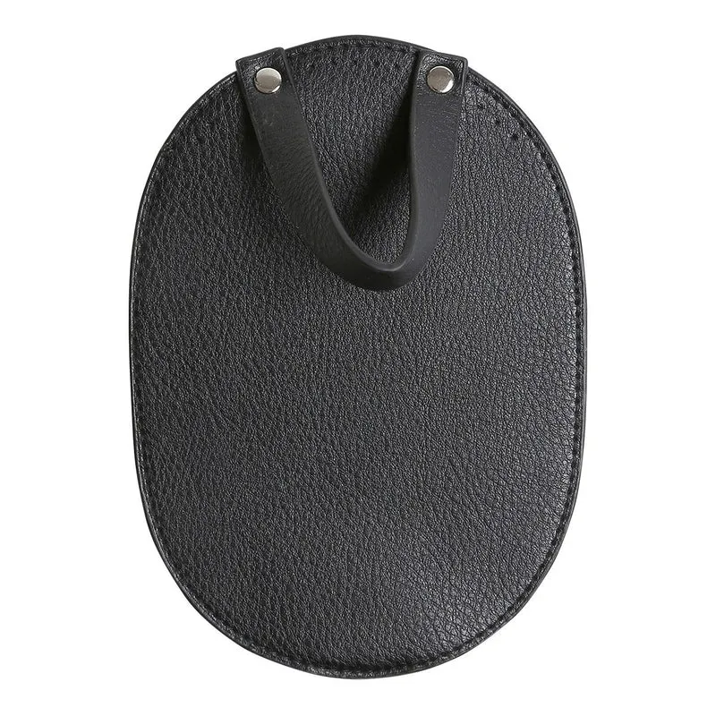 Taschenklappe für Metallverschluss - Schwarz/Silber