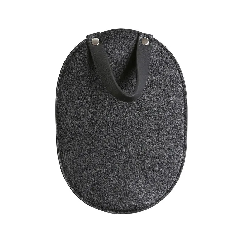 Taschenklappe für Metallverschluss - Schwarz/Silber
