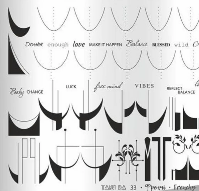 33 FRENCH stamping schablone + design blatt TAKIDA