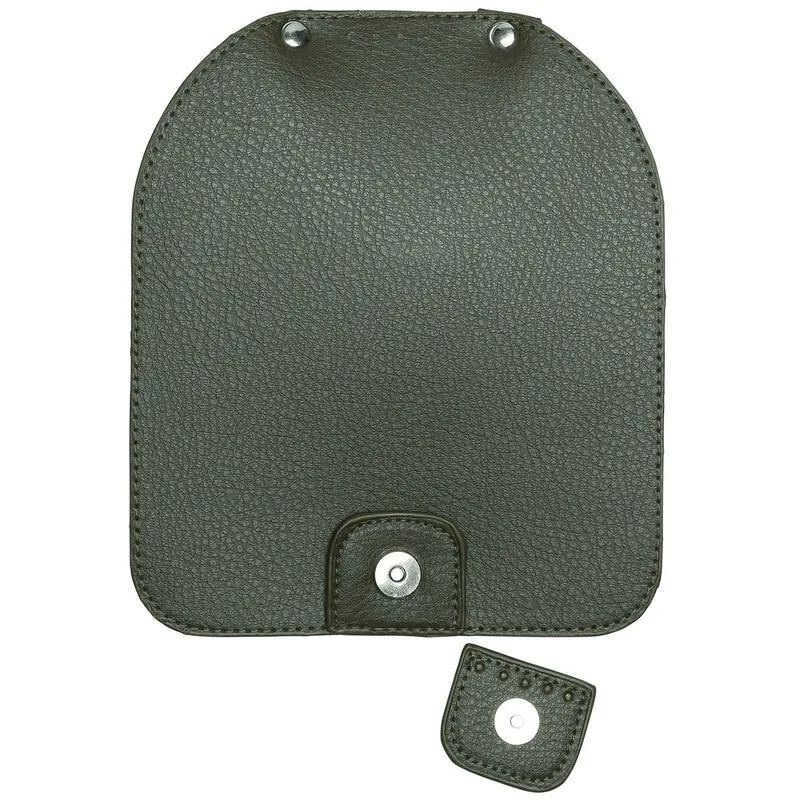 Taschenklappe mit Magnetknopf - Green/Silver