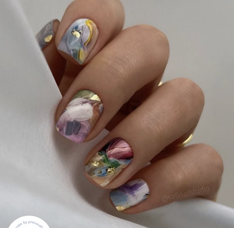 Nagelfolie Peony - Nail Wraps by provocative nails & safinailstudio